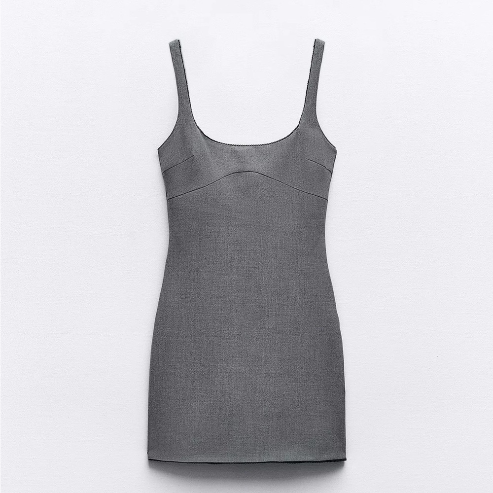 Zara Gray Sleeveless Mini Dress